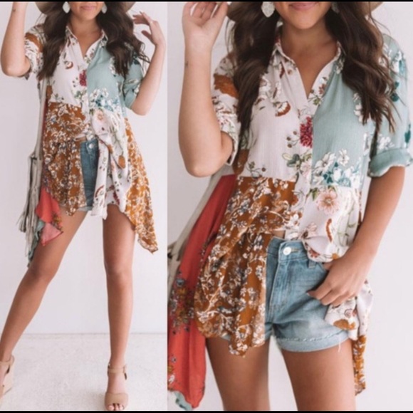 Tops - Fabulous Floral Patchwork Top